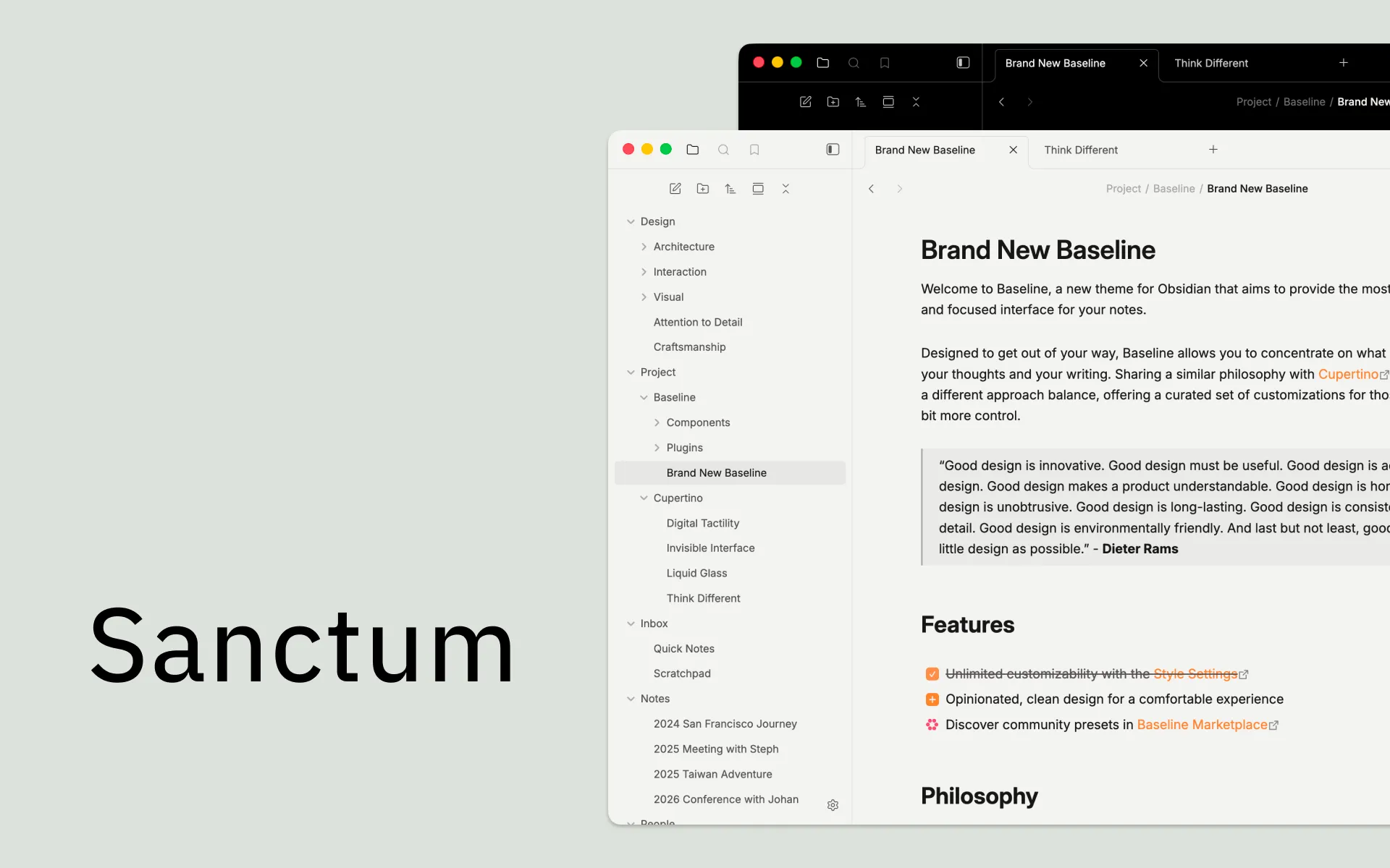Sanctum preview screenshot