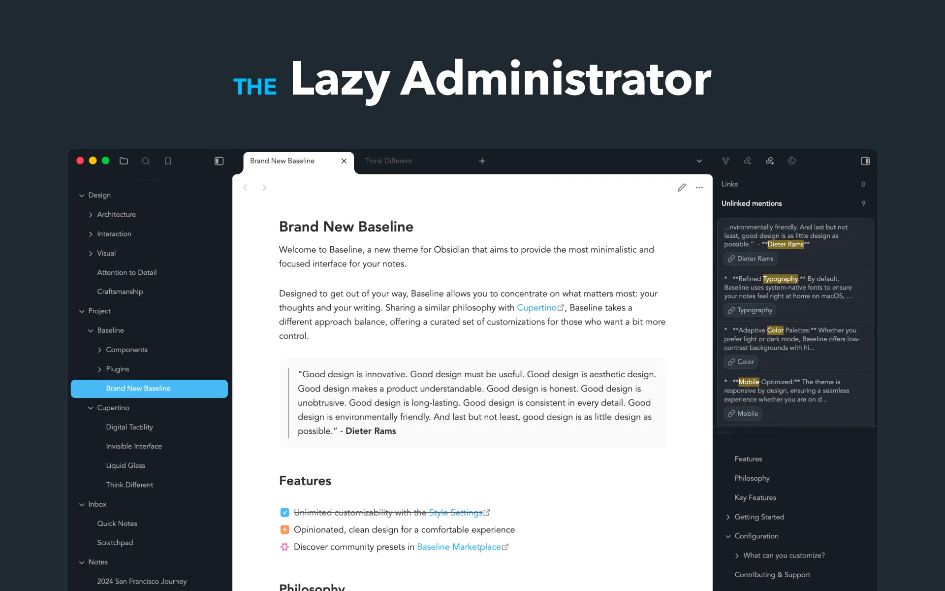 Lazy Administrator preview screenshot